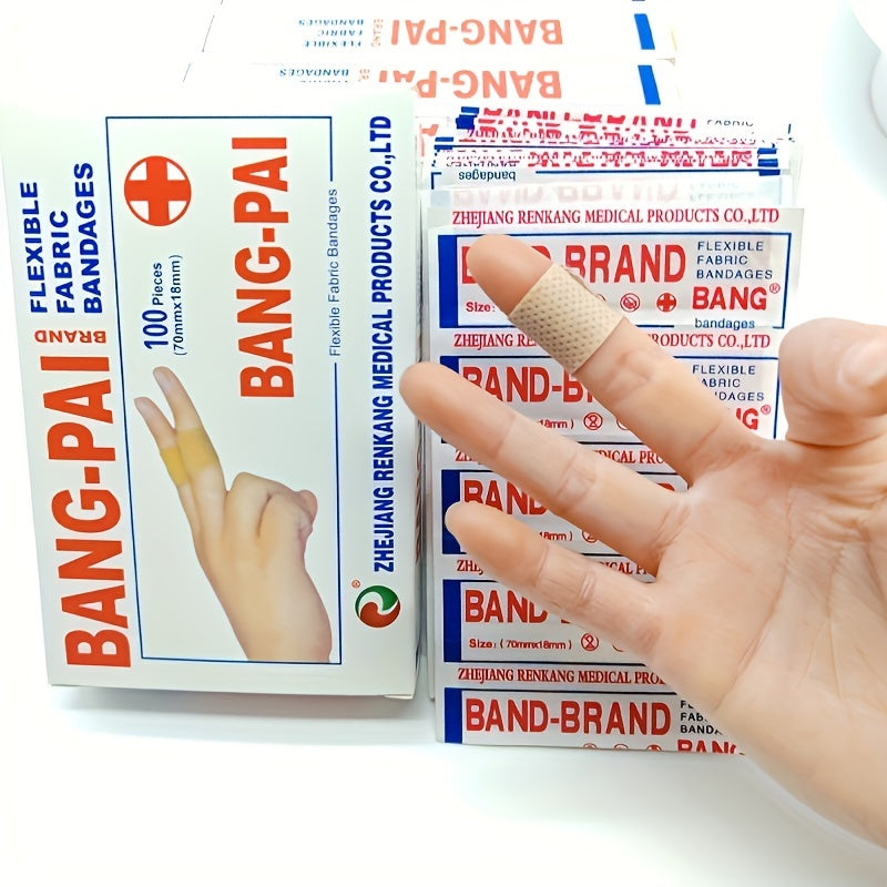 Waterproof Breathable Bandages 100 Pack Flexible Adhesive for Abrasion Protection