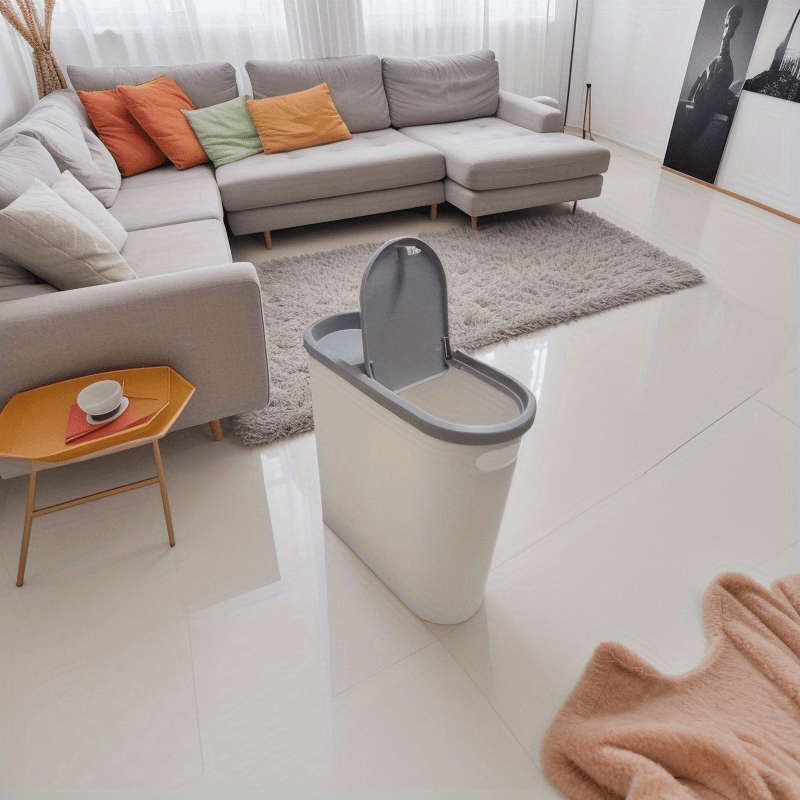 Innovatsion ochilish bilan joyni tejovchi bosimli chiqindi qutisi, mustahkam, hidi o'tkazmaydigan