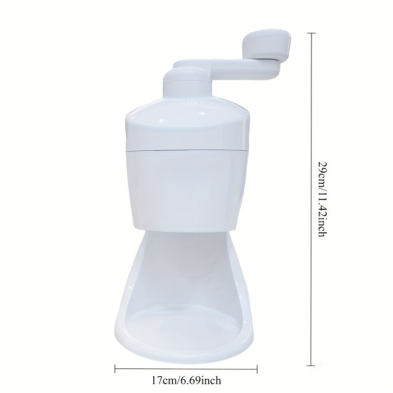 Uy uchun Snow Cone Machine, 3 ta muz blok shaklida qoliplar bilan, qo'lda boshqariladigan qo'l vintli.