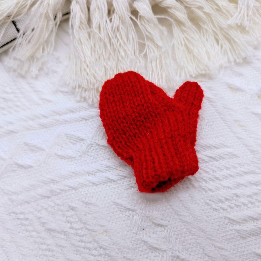Guantes decorativos de Navidad en miniatura, adornos hechos a mano para el hogar y la oficina