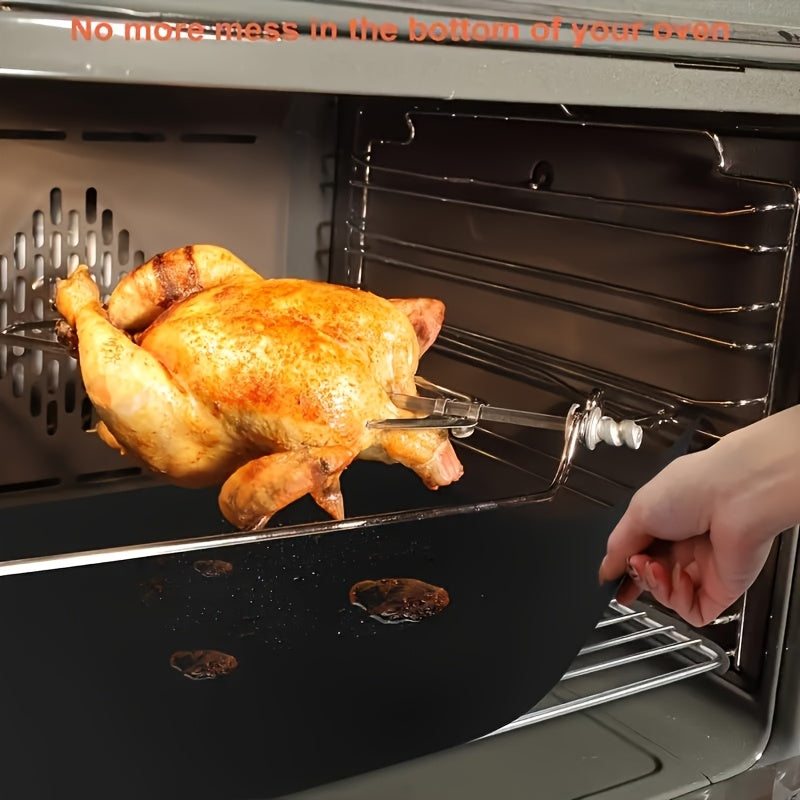 Reusable non-stick oven liner for appliances keeps oven clean