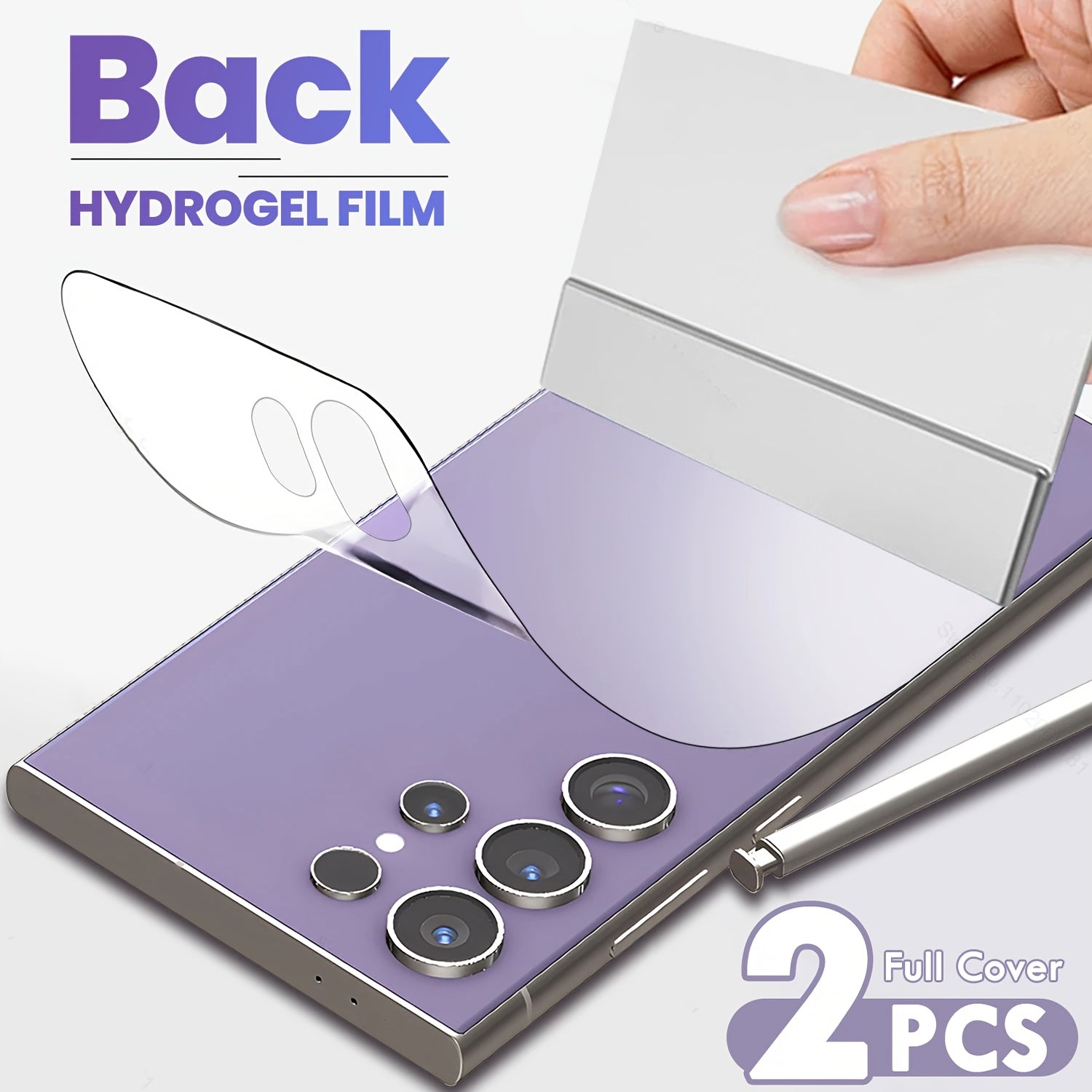 2-Pack Hydrogel Back Covers for Samsung Galaxy S20 FE Note 20 Ultra Thin Water Oil Resistant