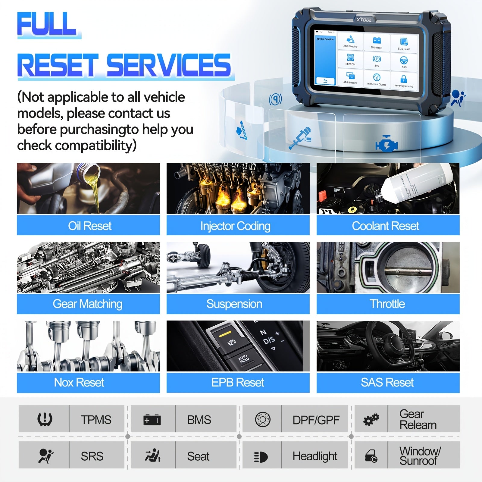 Car Diagnostic Tool for Gas Vehicles Full System OBD2 Code Reader