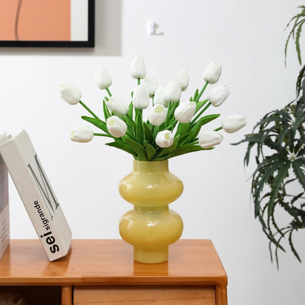 10 dona sun'iy tulip gulzami, to'ylar, sevgililar kuni, uy bezaklari uchun, batareyalar kerak emas