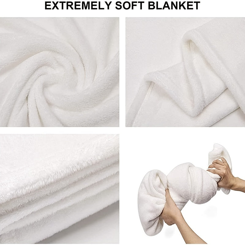 Black and White Mushroom Pattern Flannel Blanket for Cozy Naps and Snuggling