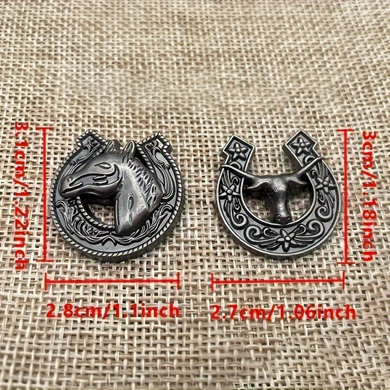 2 ta Norse Mythology ko'ylak tishlari uchun mis qotishidan yasalgan bezakli tugmalar to'plami, charm ishlab chiqarish uchun