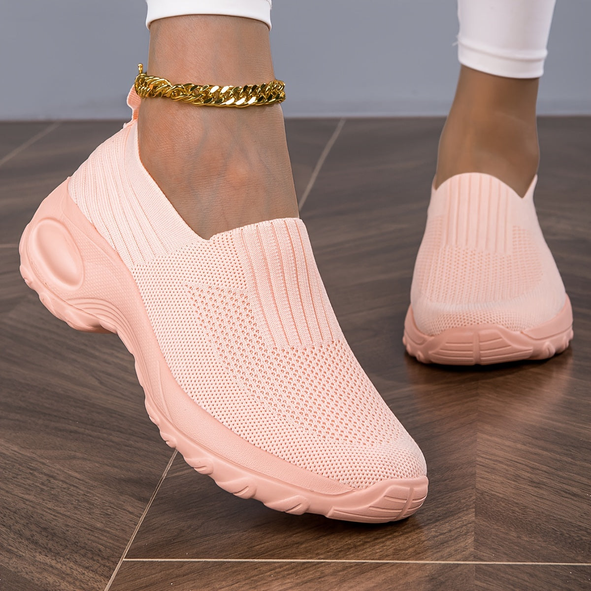 Women’s Casual Sports Socks Sneakers Thick Sole Air Cushion Shoes