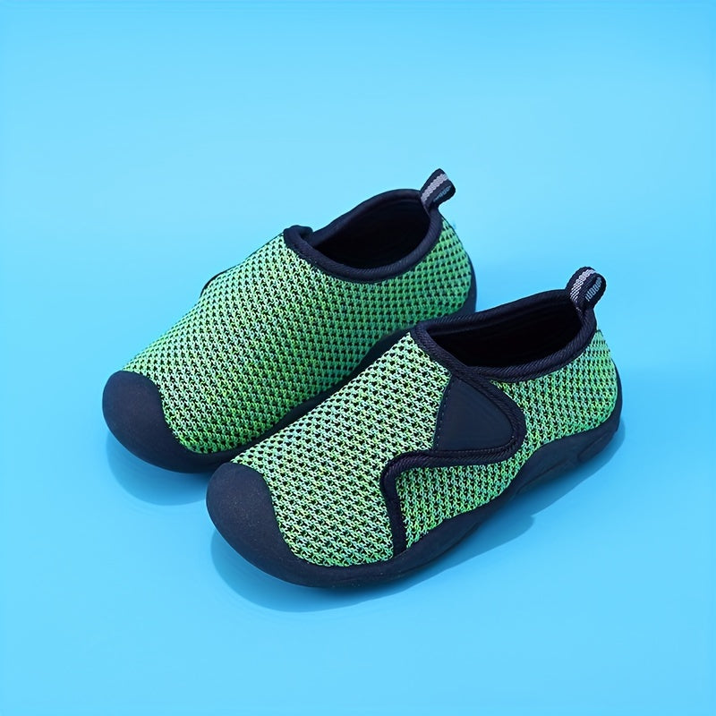 Boys Casual Sneakers Grass Green Breathable Non-Slip Soft Sole Indoor Outdoor