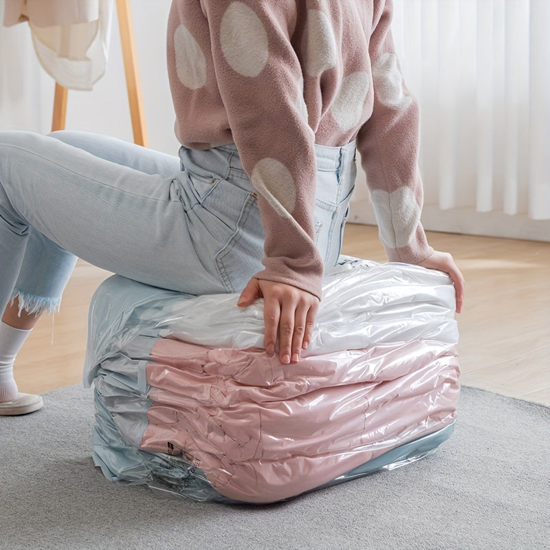 Bolsa de almacenamiento al vacío para ropa y edredones, bolsa de compresión para ahorrar espacio