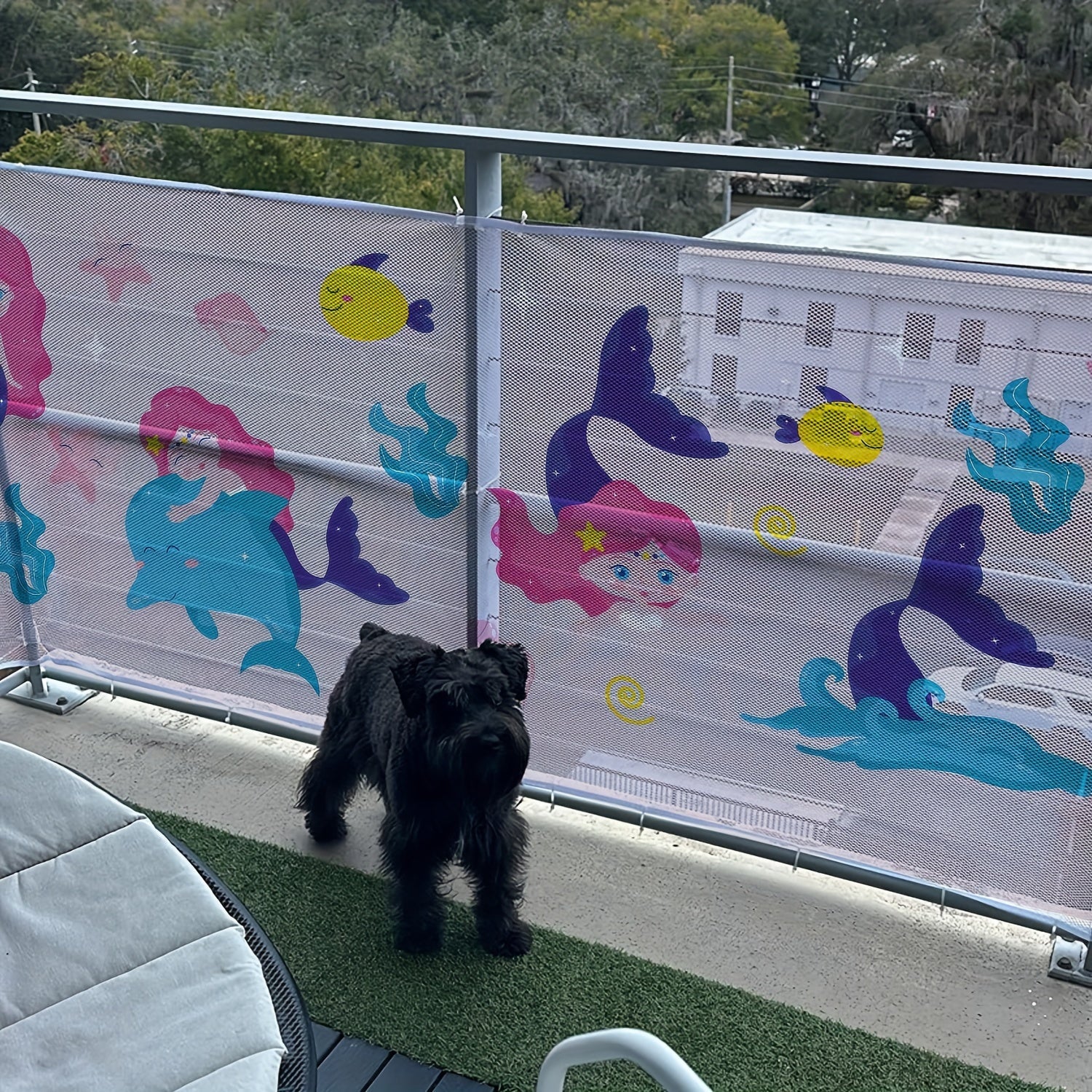 Kids Baby Safety Gate Non-Toxic Polyester Stair and Balcony Guard with Vibrant Print