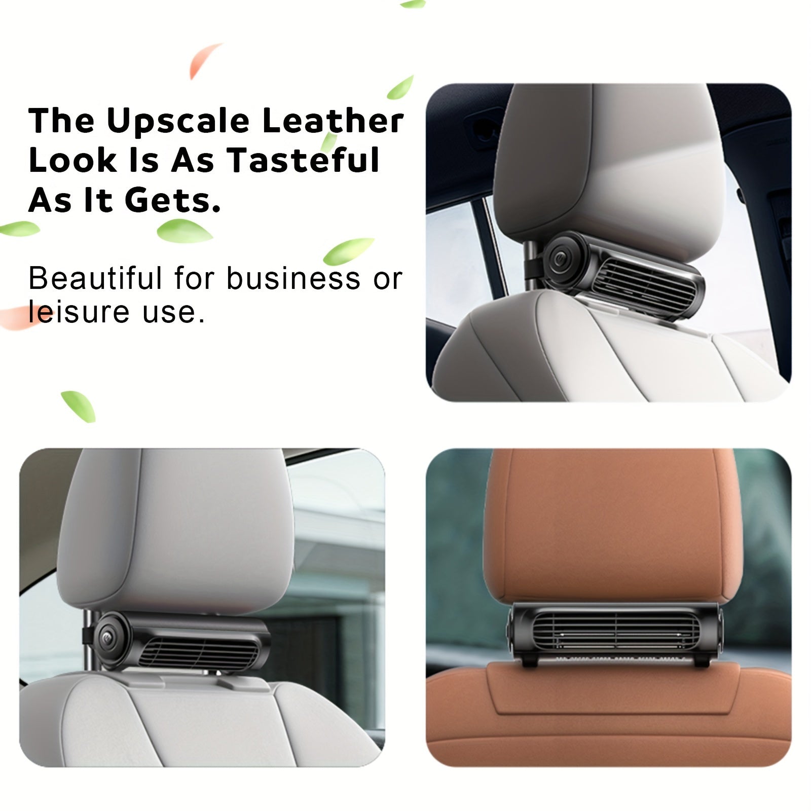 Car USB Fan with Strong Wind Wide Mouth 3 Speed Backrest Cooling Fan for Car Truck SUV