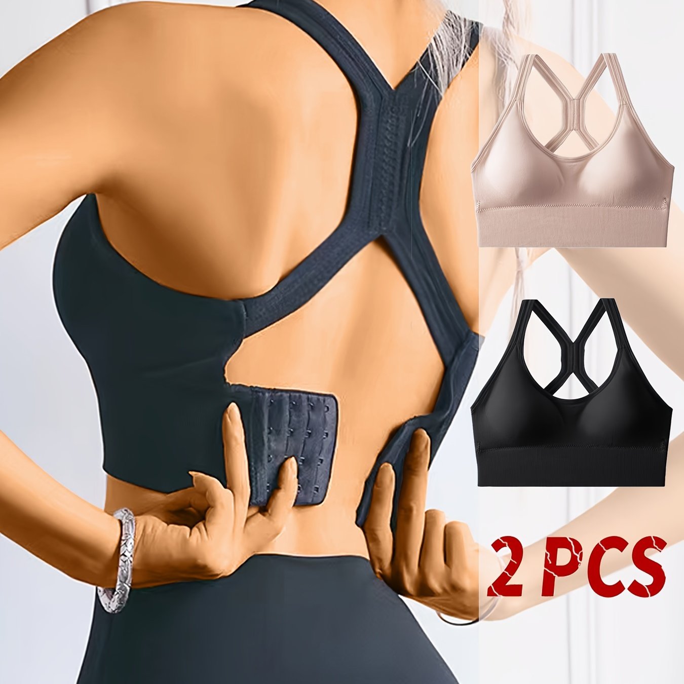 Women's Seamless Racerback Sports Bras Shockproof Comfortable for Workout and Yoga
