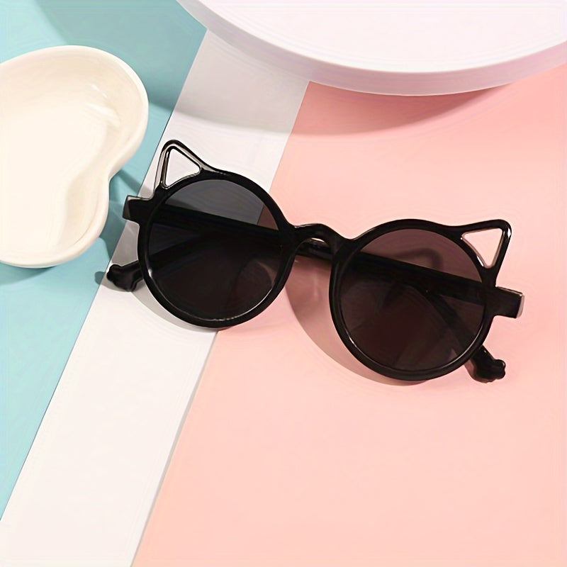 Teen Fashion Glasses Round Butterfly Style Mixed Color PC Frame AC Lens for Hiking Parties Gifts