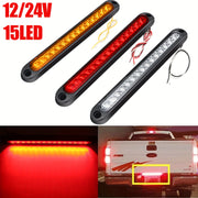 Barra de luz trasera LED universal para camiones, pickup, vehículo 12V 24V, 15 LEDs