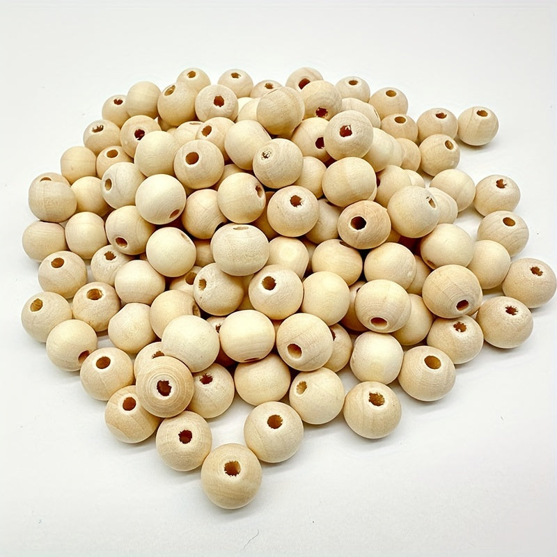 Wooden Beads Set 1105 Pieces in 6 Sizes for DIY Jewelry Crafting