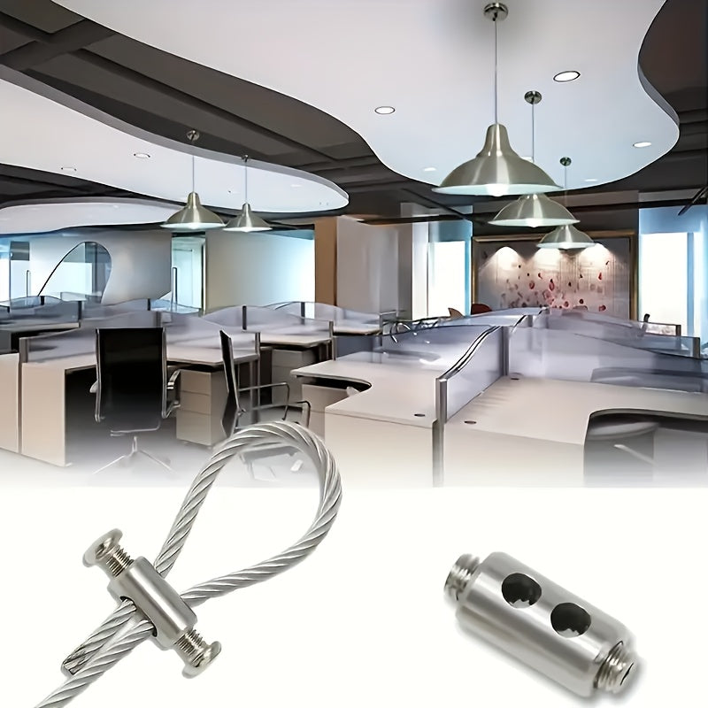 12pcs Metal Wire Rope Clamps Adjustable Locking Clips for Cables and Decorations