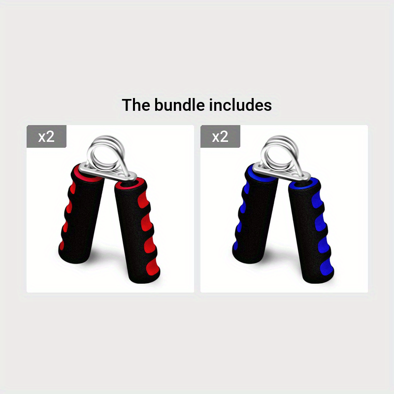 Fortalecedor de agarre de mano para fitness con resistencia de 25kg, material de hierro y esponja, rojo o azul