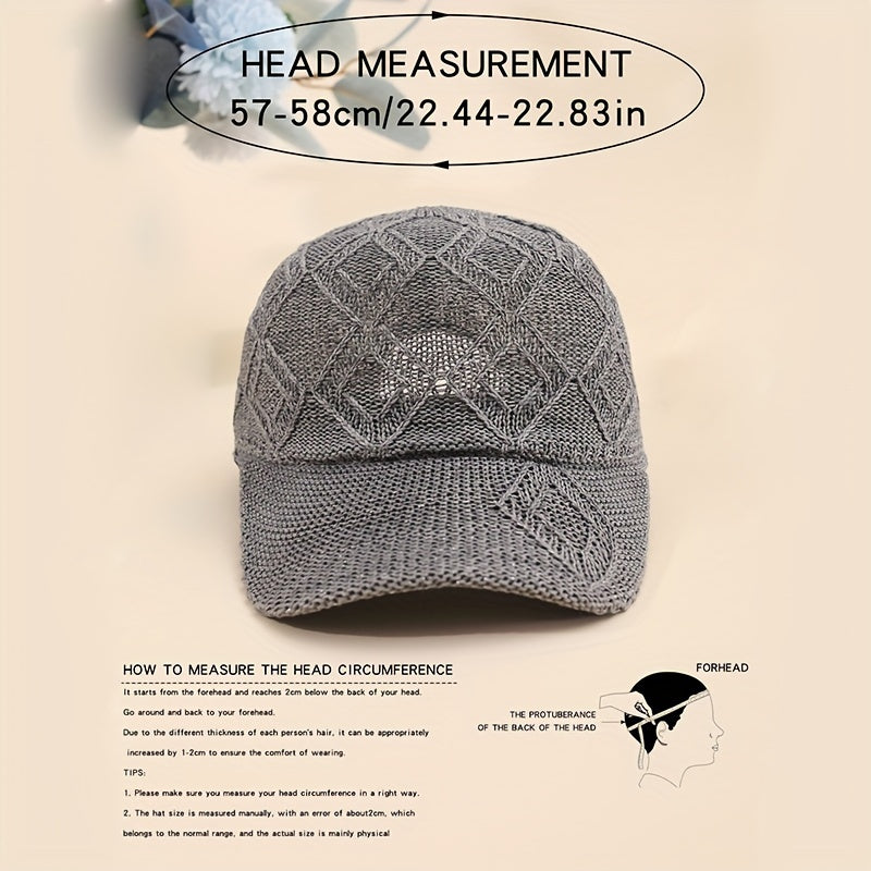 Tashqarida quyoshdan himoya qilish uchun sozlanadigan tarmoqli baseball shapka, nafas oladigan polyester