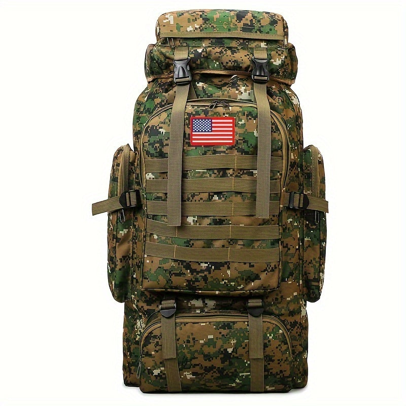 Large 80L Water-Resistant Hiking Backpack for Men and Women Travel and Mountaineering