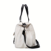 Large Capacity Duffel Bag Oxford Fabric Casual Travel Gym Yoga White Black