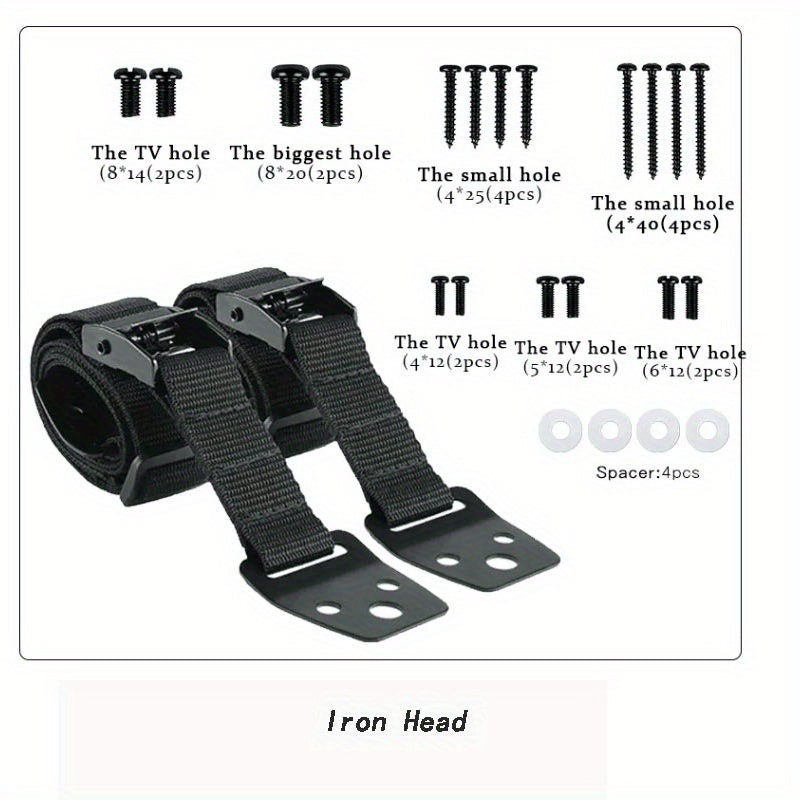 Baby Proof Furniture Straps for Child Safety Adjustable Wall and Furniture Anchors