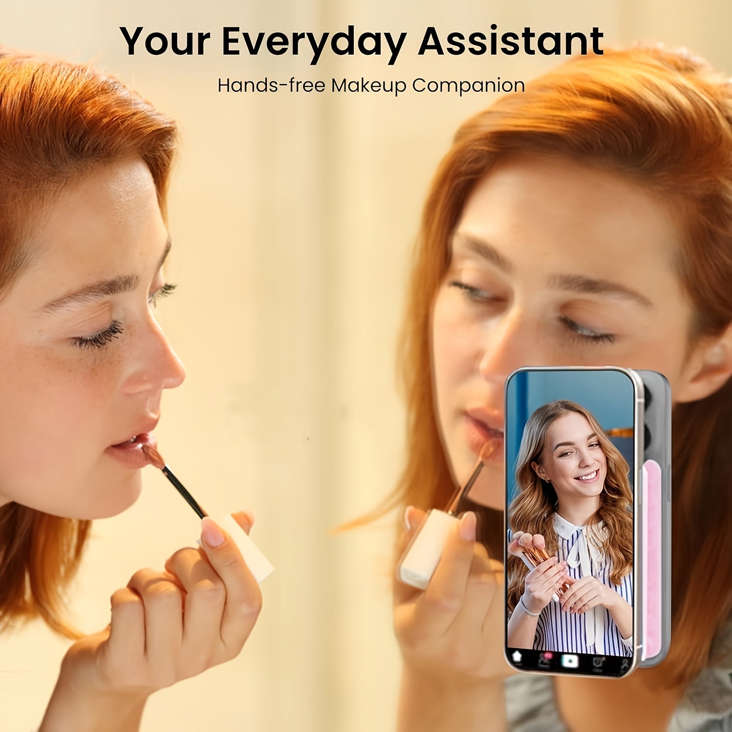 Silicone Mobile Phone Holder with Double-Sided Suction Cups for Selfie and Video Recording