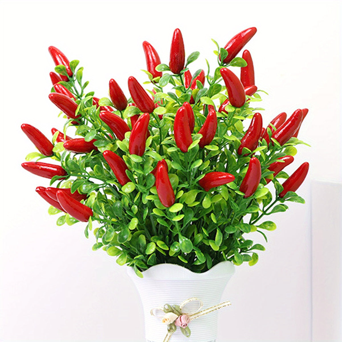 Artificial Chili Pepper Flower Bouquet Indoor Outdoor Decor Artificial Plant Arrangement