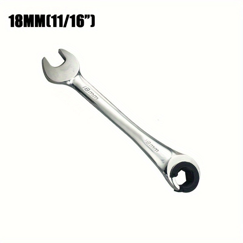 Universal Fixed Head Tubing Ratchet Open End Wrench Combination Tool