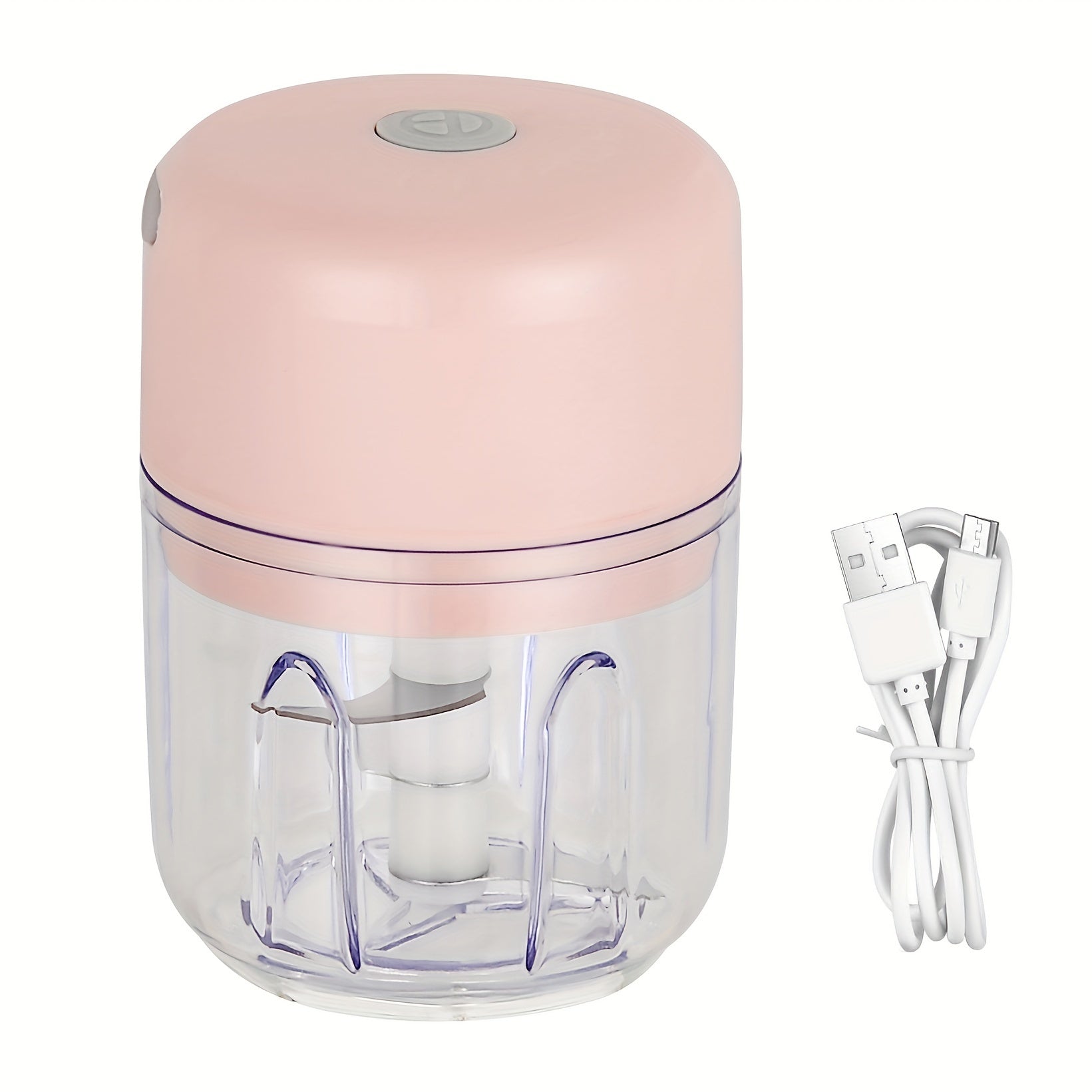 Electric Mini Garlic Chopper and Meat Grinder 8.45oz USB Rechargeable Easy-Clean