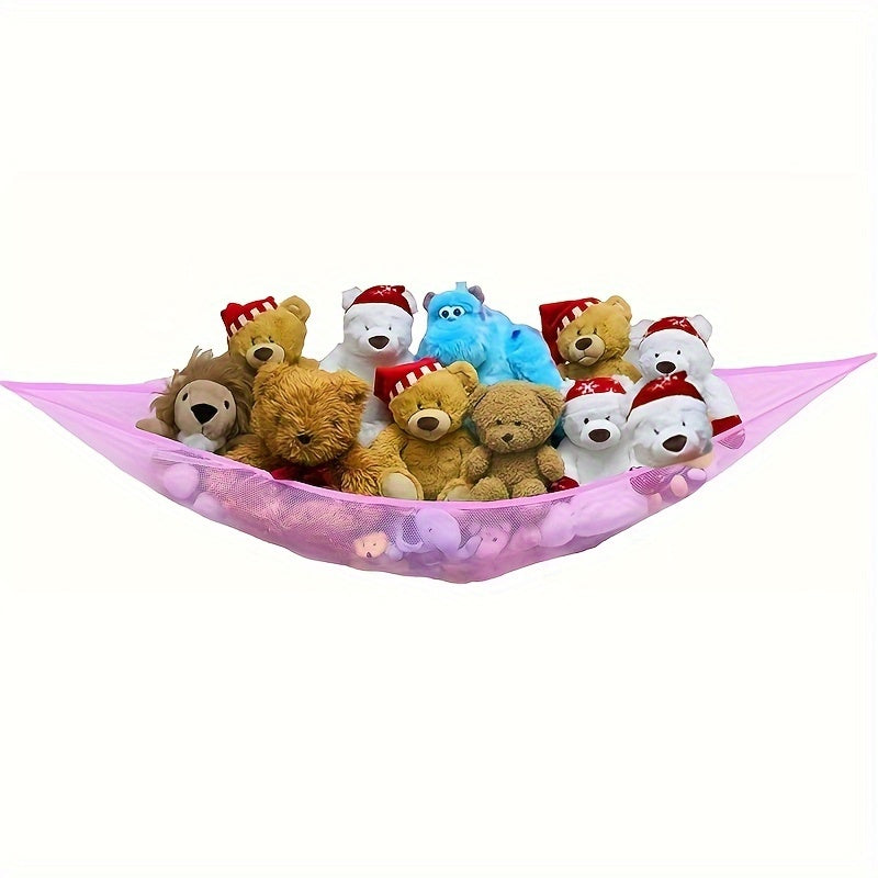 Stuffed Animal Storage Organizer Hangable Net for Playroom or Bedroom