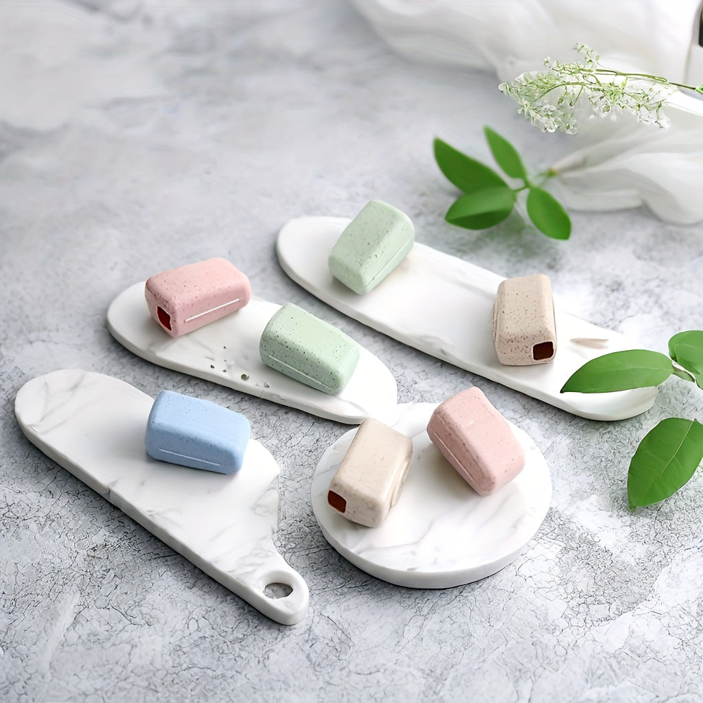 4 Pcs Bamboo Toothbrush Head Covers Assorted Colors Travel Case Protector