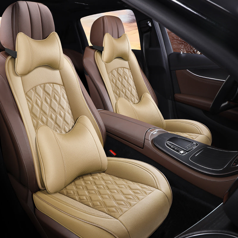 Car Seat Cover Universal PU Leather Breathable All-Season Cushion