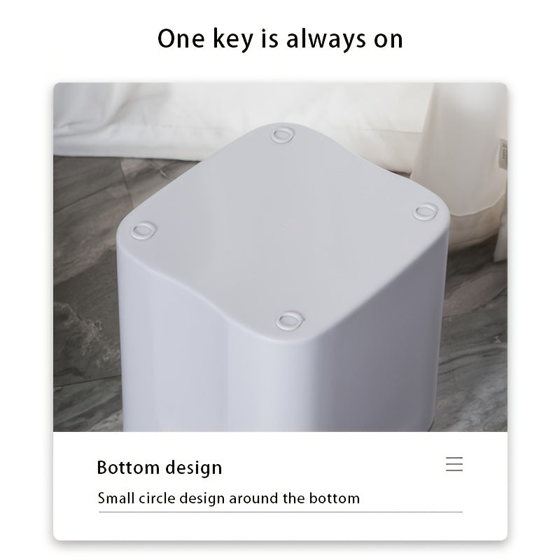 Qo‘l bilan boshqariladigan sensorli qopqog‘i bo‘lgan portativ aqlli axlat qutisi, batareyaga ehtiyoj yo‘q, uy va ofis uchun ideal.