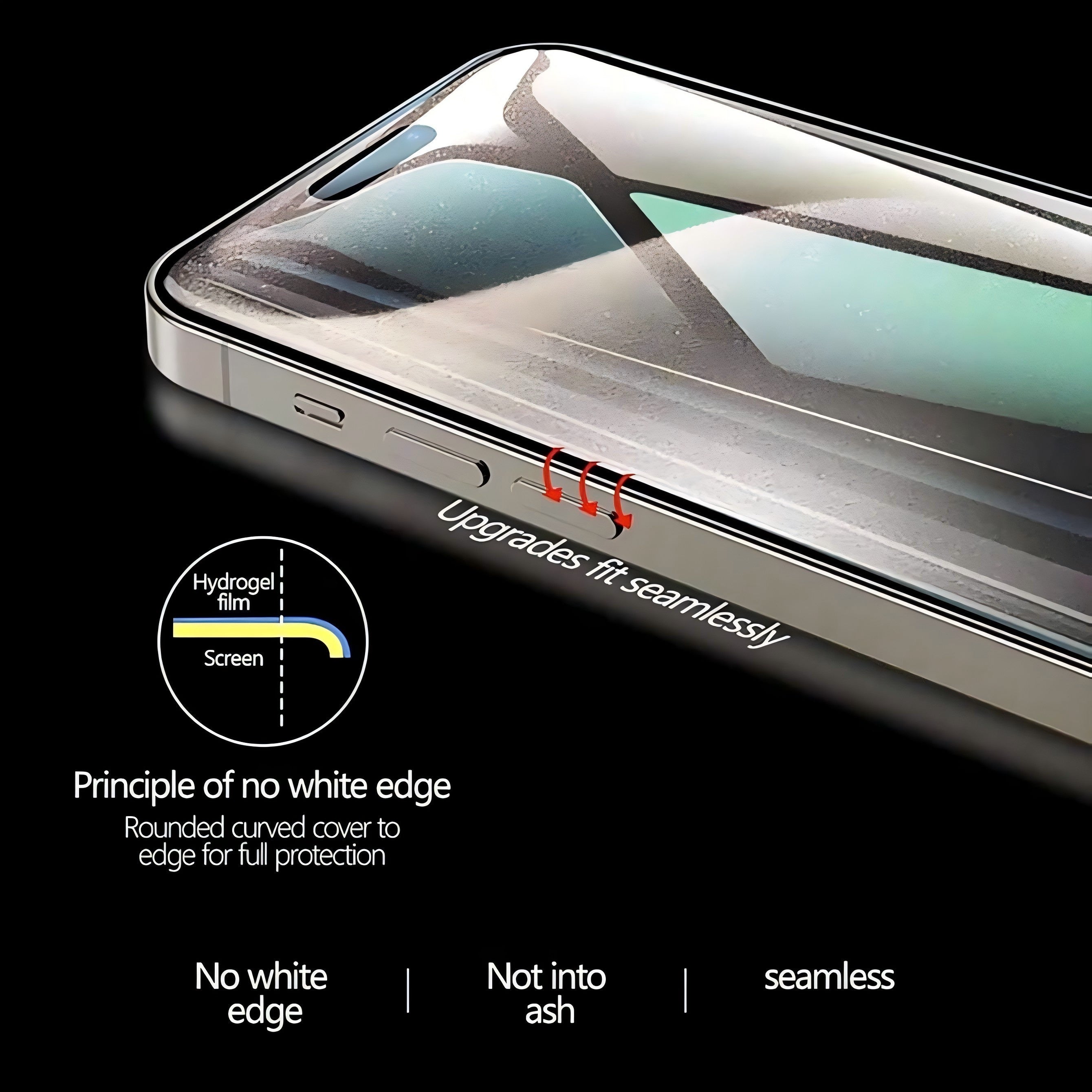 iPhone modellari X dan 16 Pro Max gacha bo'lgan suv jeli ekran himoyachilari HD aniqlik, chizishdan himoya va anti-barmoq izlari nano qoplamasini taklif etadi.