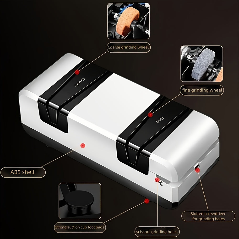 Electric Knife Sharpener, 15-Degree Bevel, Multifunctional Kitchen Tool