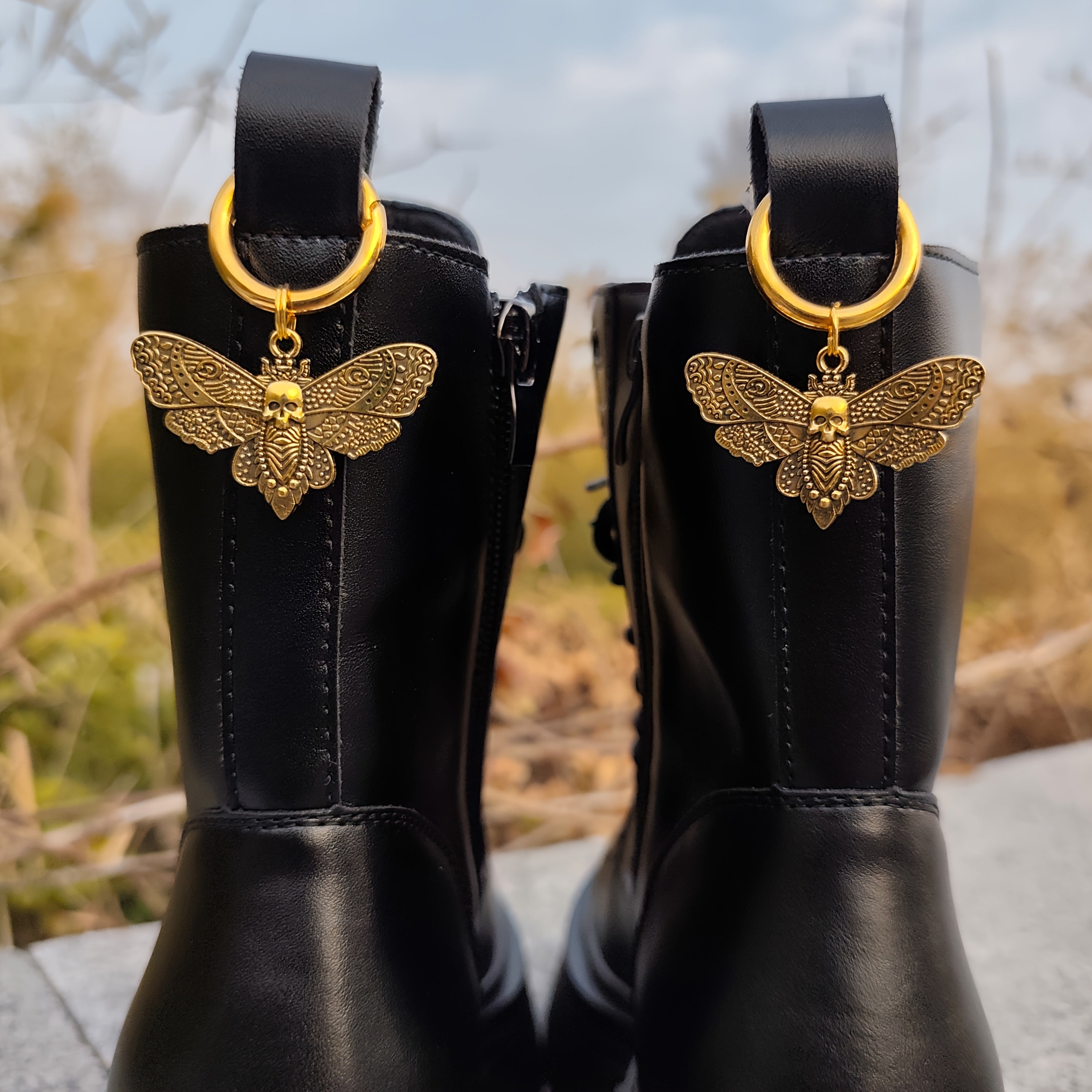 Unisex Alloy Skull Angel Shoe Decorations for Boots and Shoes Accessories