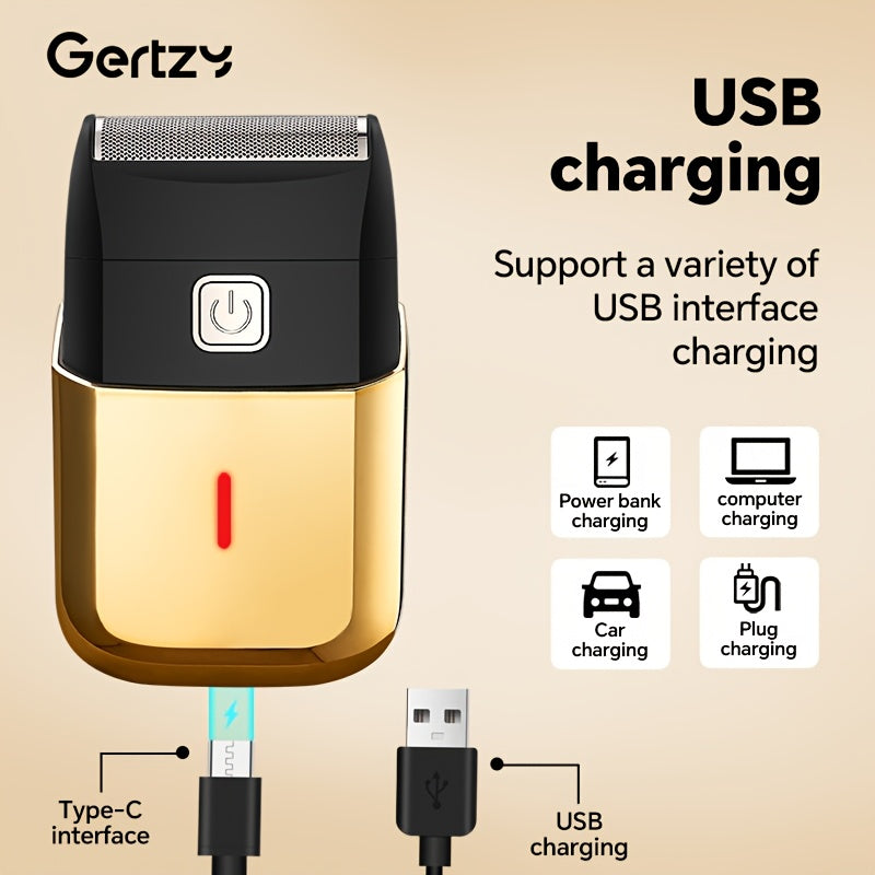 Электробритва с возвратно-поступательными лезвиями, триммер для бороды, портативное зарядное устройство USB, нож для большой площади, сетка