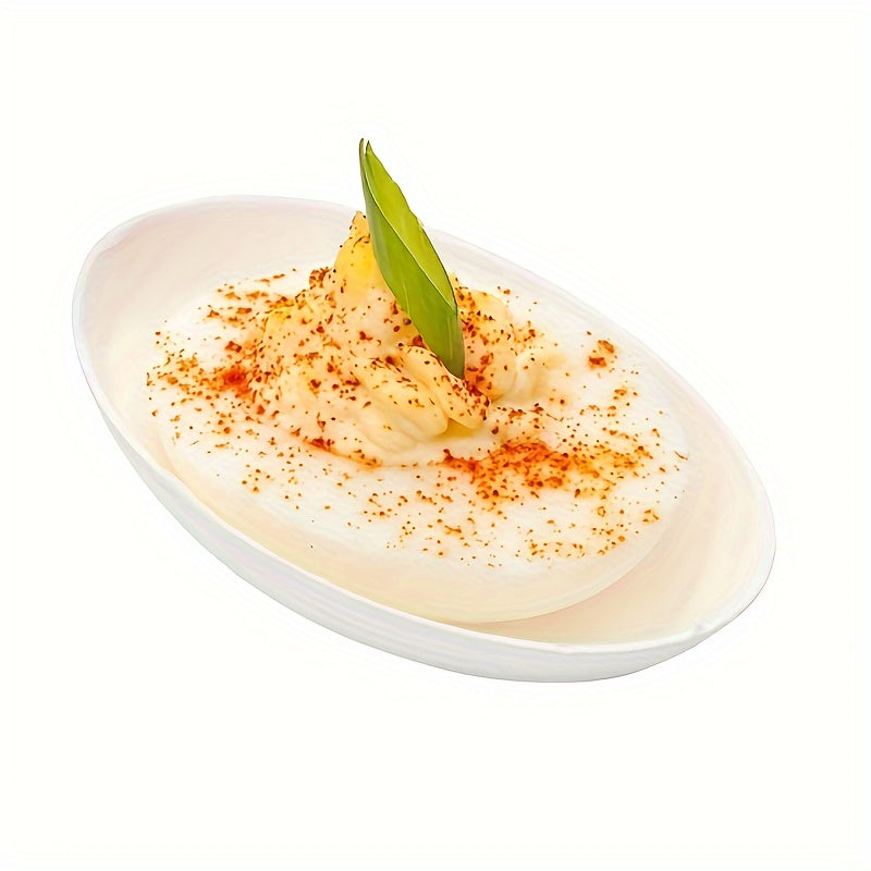 Disposable Egg Shaped Bowls 50 Pieces Sugarcane Slag 7.62cm for Serving Seasonings