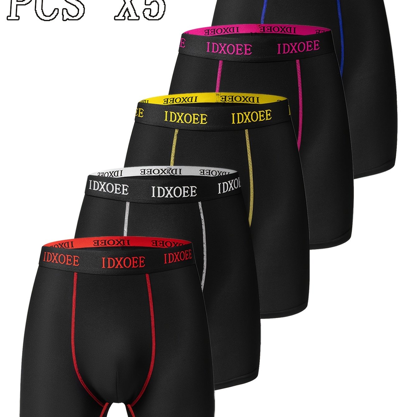 Men's Slim Shaping Underwear 1/3/5pcs Breathable Quick Dry Long Boxer