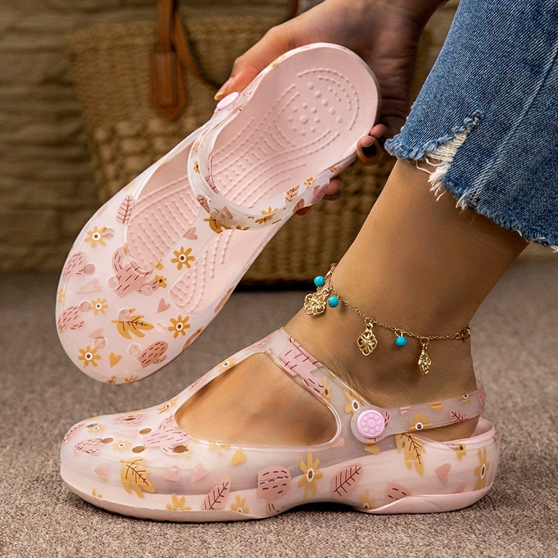 Women's Perforated Breathable Sandals Outdoor Beach Shoes Soft Sole