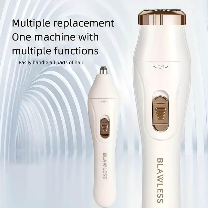 Women’s 3-in-1 Electric Hair Removal Set with USB Rechargeable Facial, Nose, Underarm and Leg Trimmers