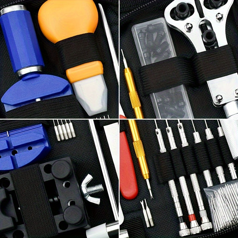 147 Watch Repair Tools Set with Case Opener Spring Bar Tool and Battery Replacement