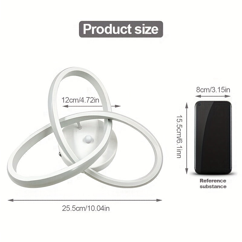 LED Ceiling Light Fixture Modern Knot Design Black White Metal Indoor Ambient Lighting