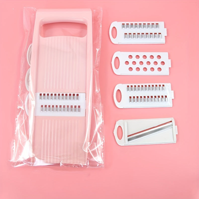 4-Piece Kitchen Tool Set with Vegetable Chopper and Slicer for Home and Camping