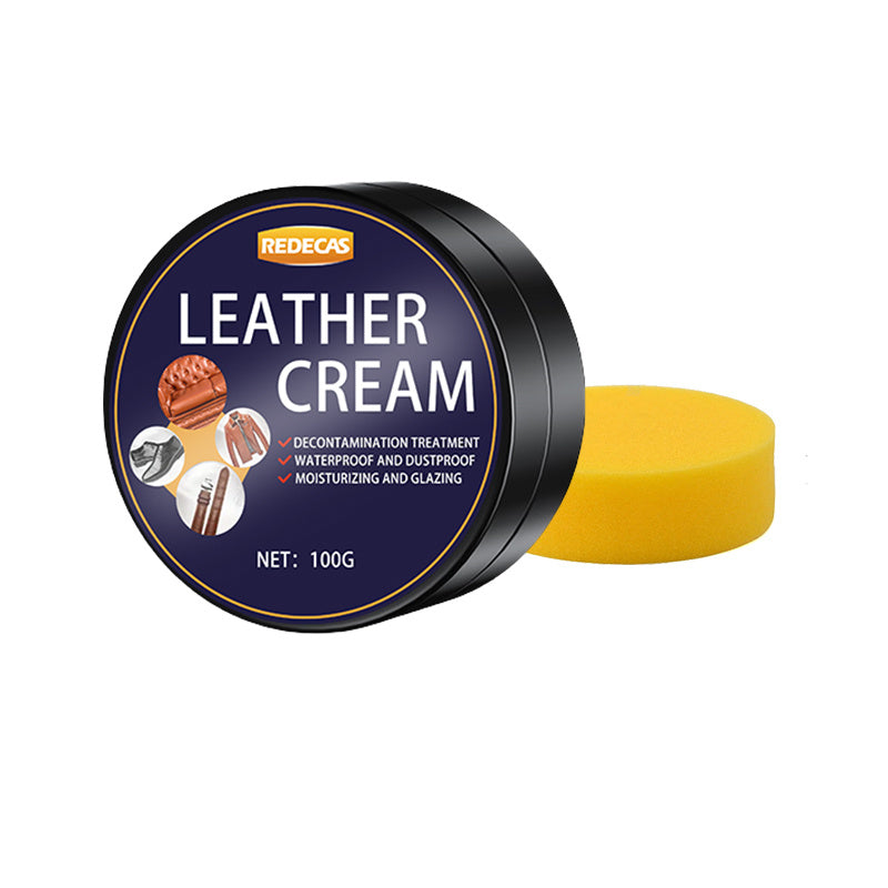 Crema de cuidado para cuero para sofás, zapatos, bolsos, hidratación sin agua