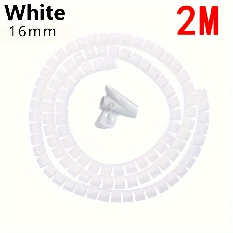 Flexible Spiral Cable Wire Protector for Computer Cords 16/10mm Organizer