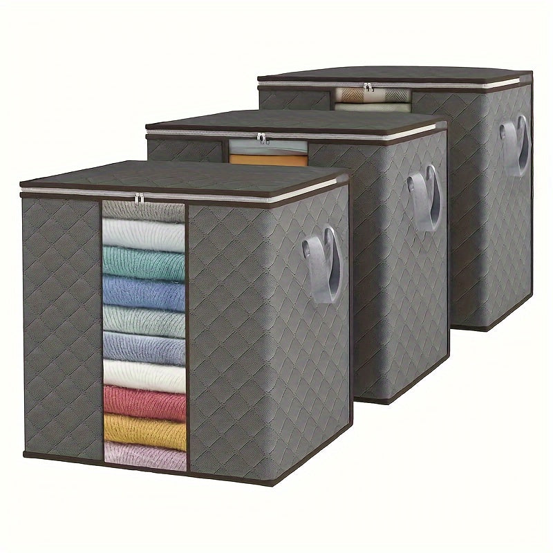 Large Foldable Cloth Storage Organizers with Grips for Bedroom Wardrobe and Student Living