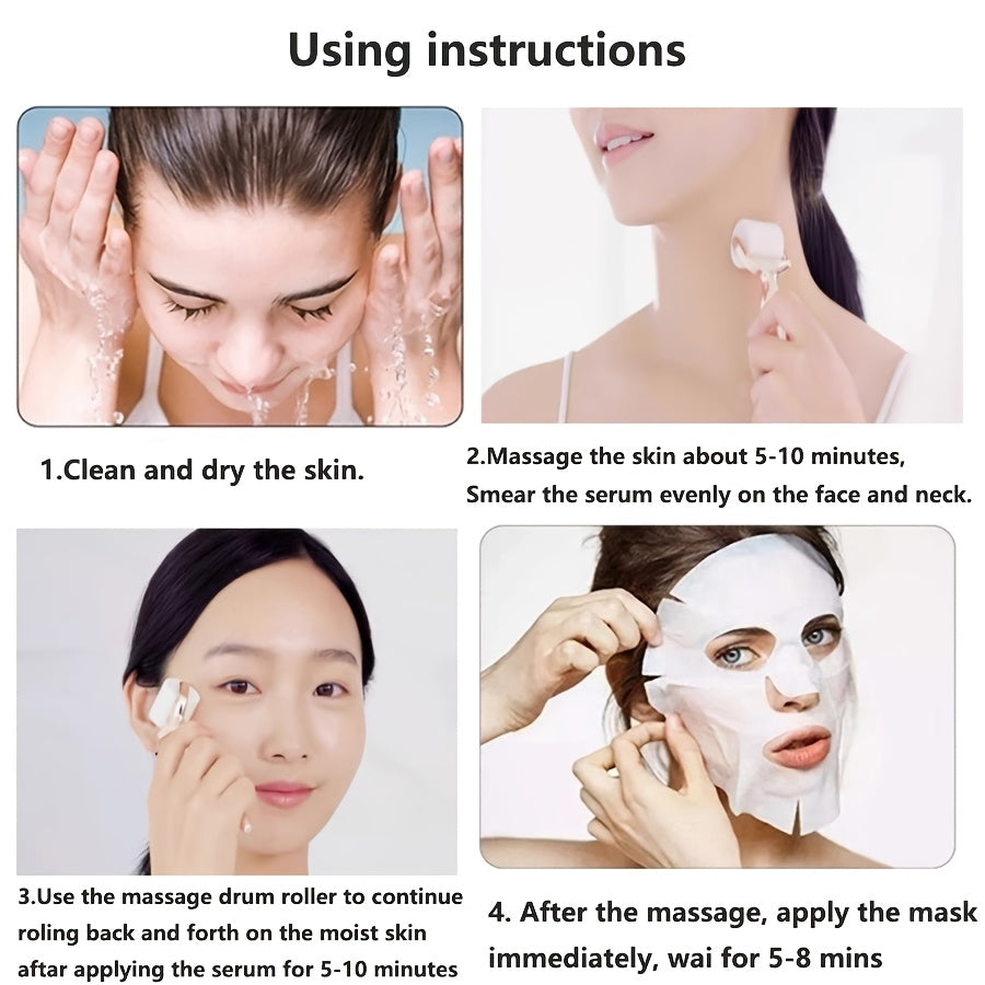 Disposable Facial and Eye Massage Roller with Removable Hyaluronic Acid Essence