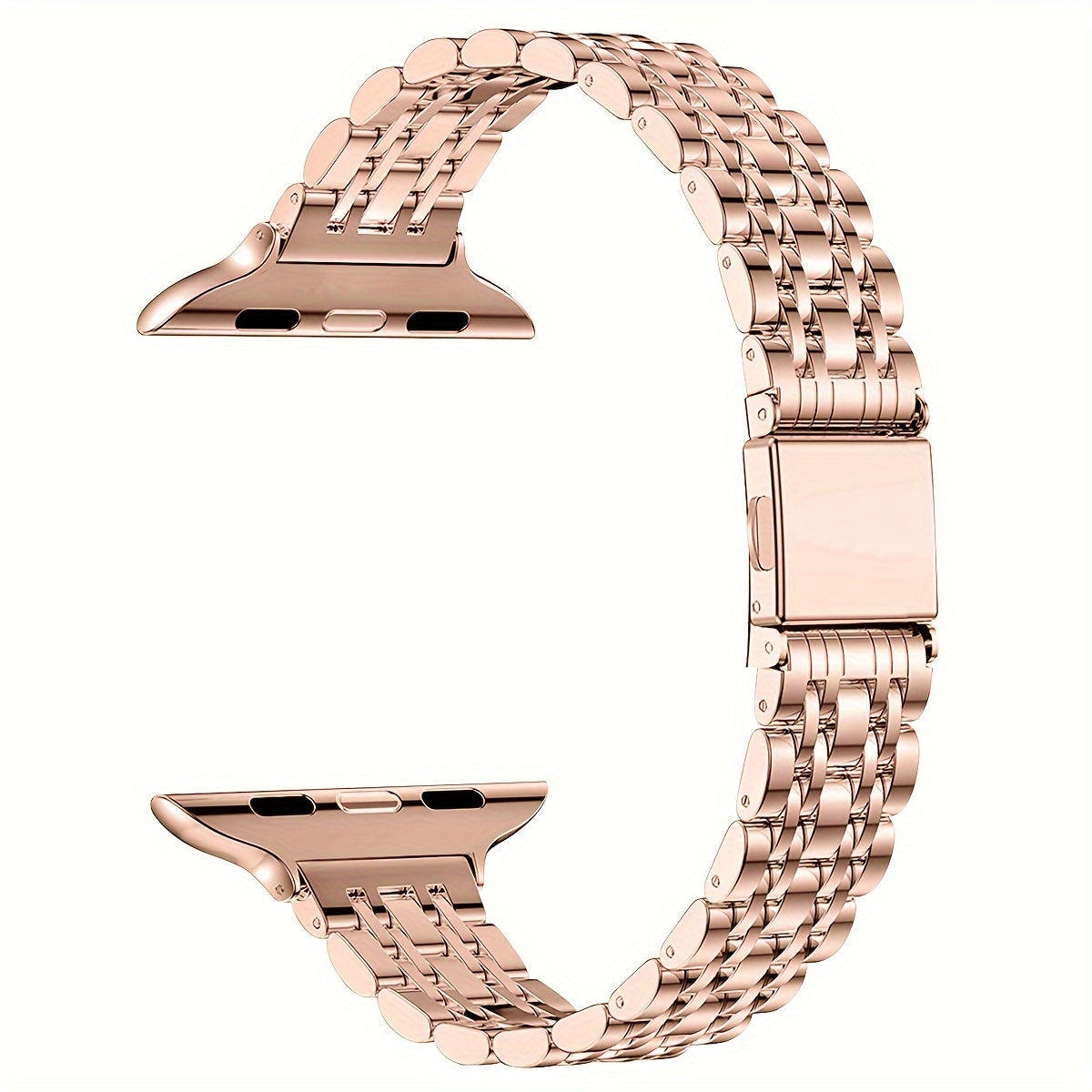 Women's Gold-Plated Stainless Steel Apple Watch Strap Compatible with 38mm to 49mm Series