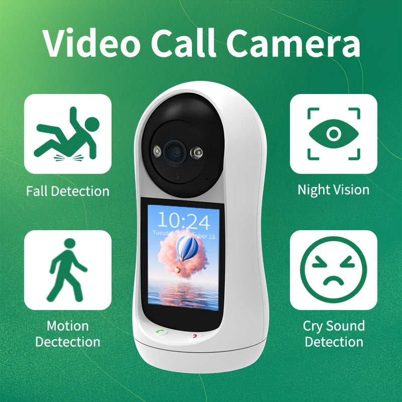 1080p HD Внутренняя камера видеонаблюдения с ночным видением, двусторонним звуком, обнаружением движения, совместима с приложением для смартфонов и Apple HomeKit